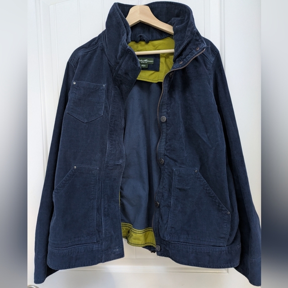 Eddie Bauer Corduroy Navy Jacket - Picture 2 of 14